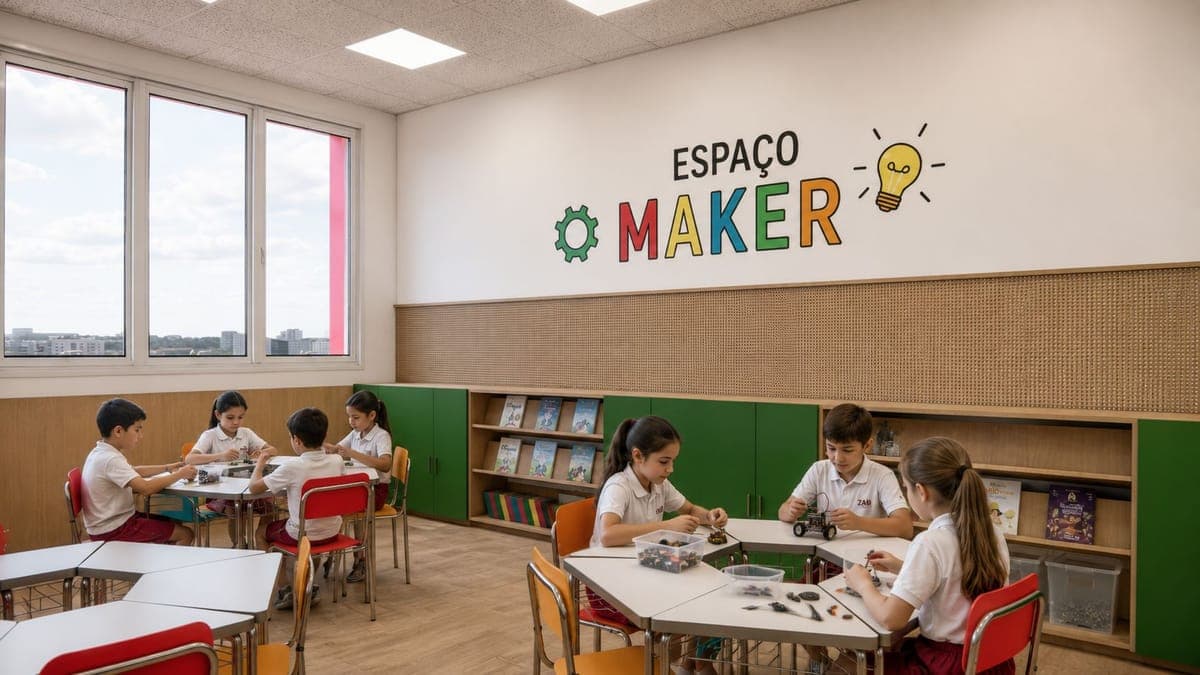 Espaço maker do Colégio Ser Mais